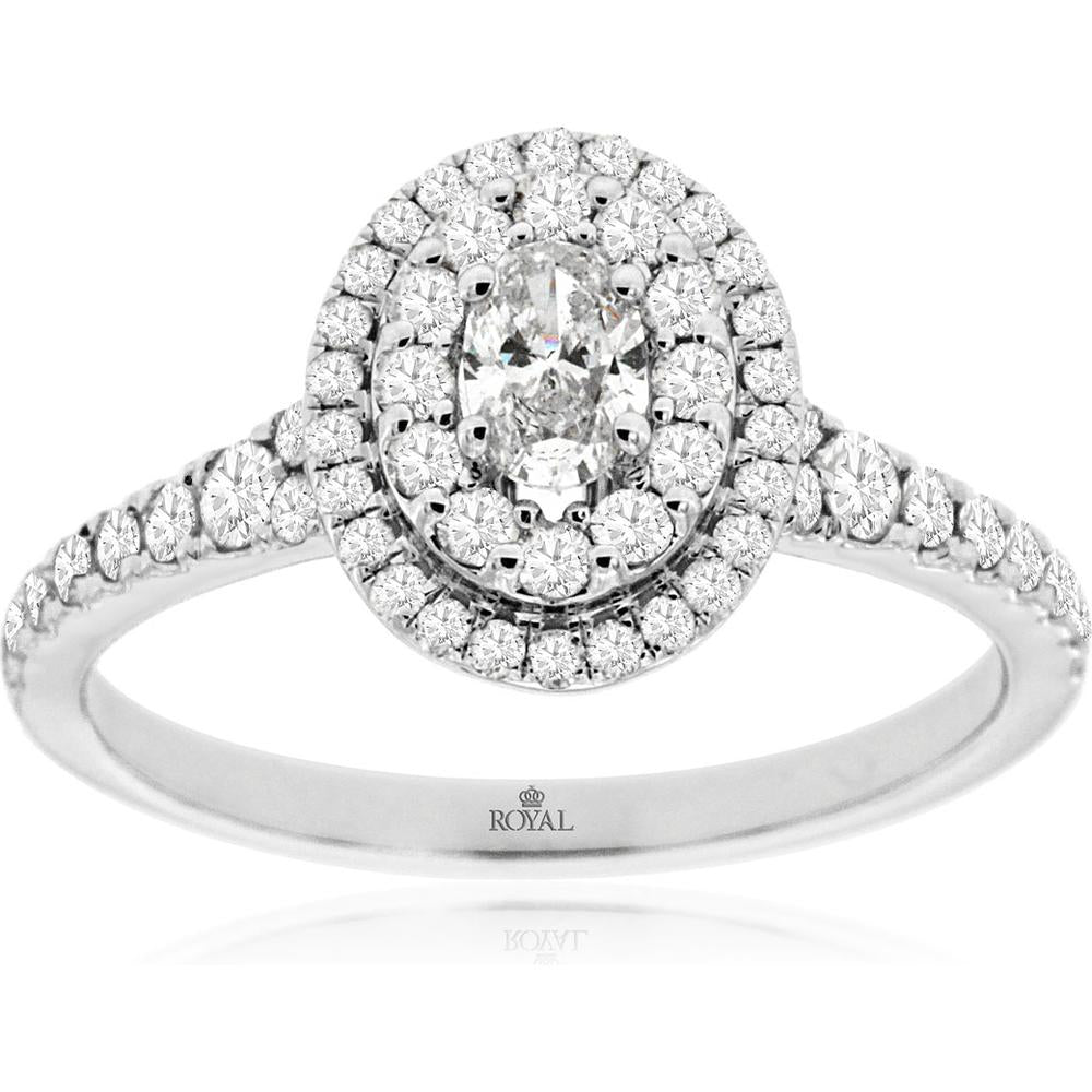 Royal 14K White Gold 0.80 Carat Diamond Engagement Ring