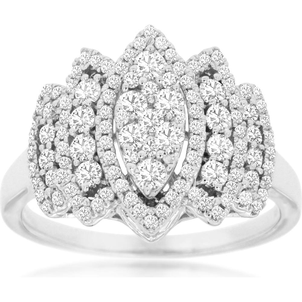 Royal 14K White Gold 0.90 Carat Diamond Engagement Ring
