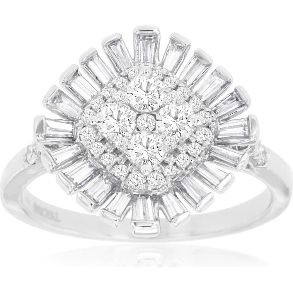 Royal 14K White Gold 0.90 Carat Diamond Engagement Ring