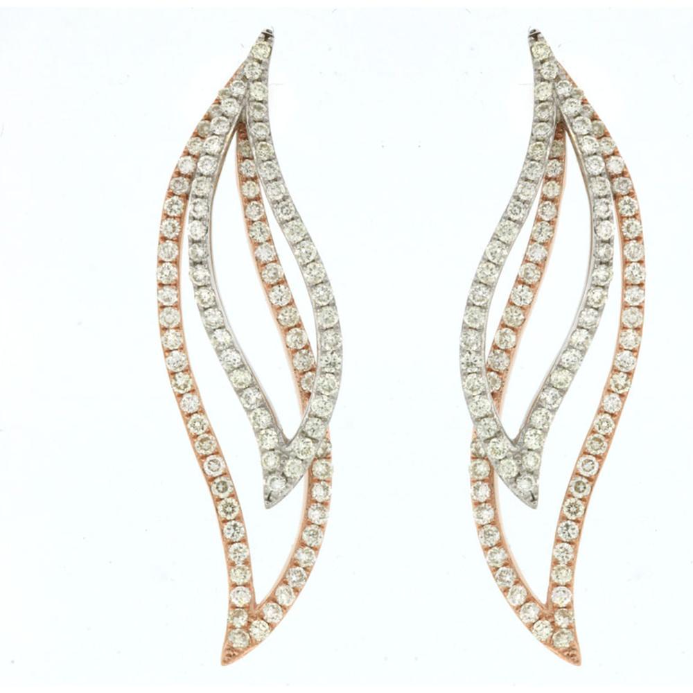 Royal 14K White Gold 0.93 Carat Diamond Stud Earrings