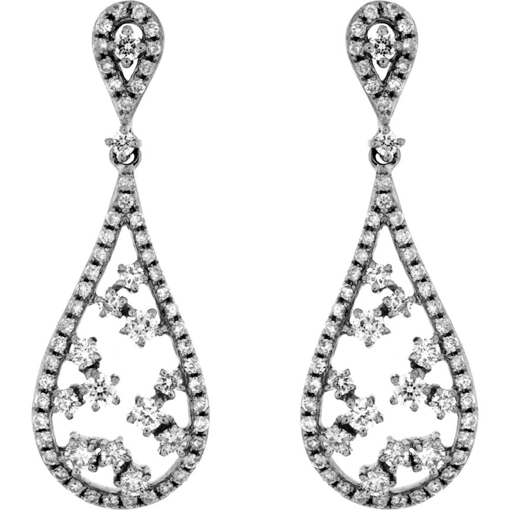 Royal 14K White Gold 0.93 Carat Diamond Stud Earrings