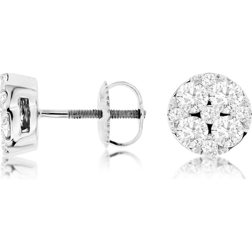 Royal 14K White Gold 1.00 Carat Diamond Earrings