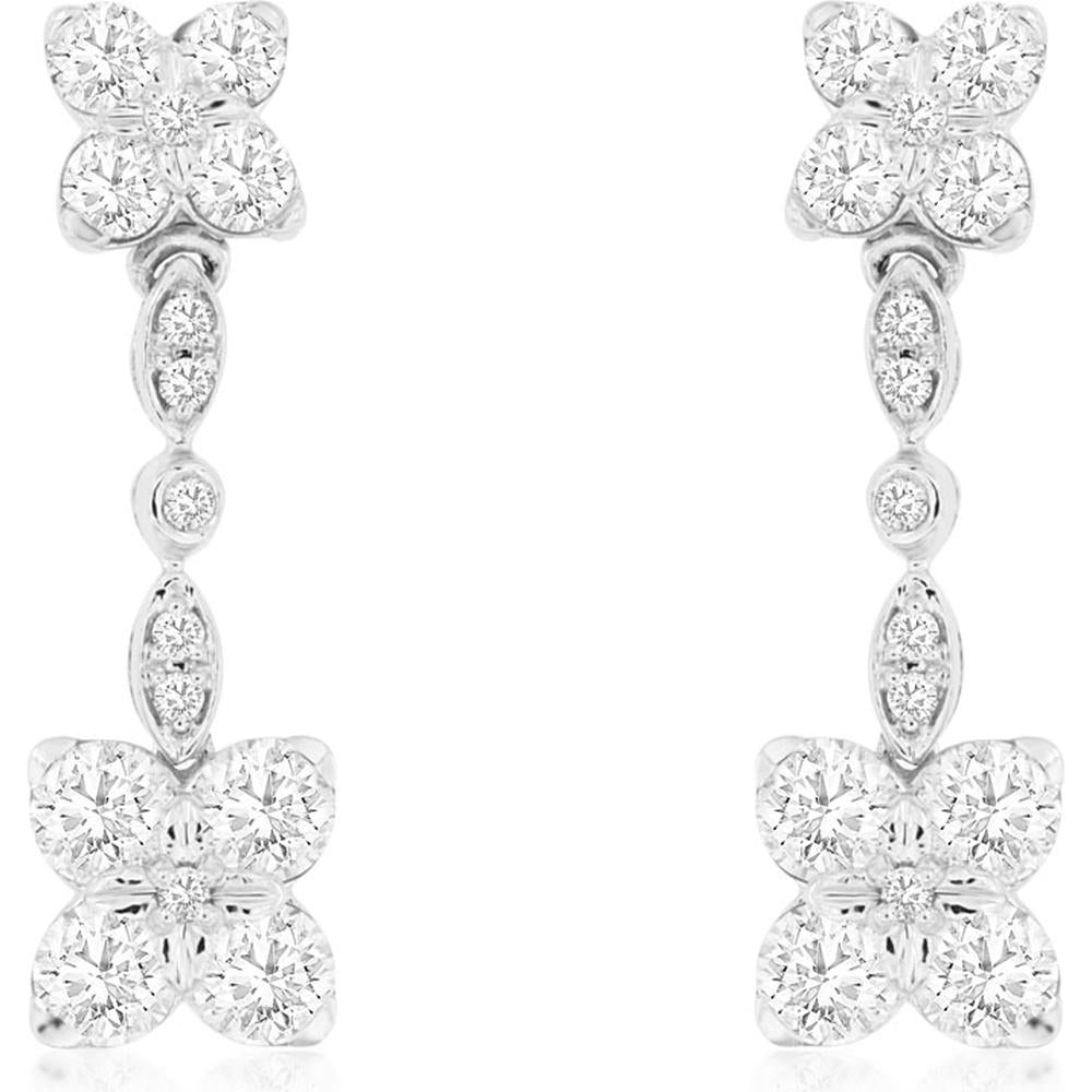 Royal 14K White Gold 1.00 Carat Diamond Earrings