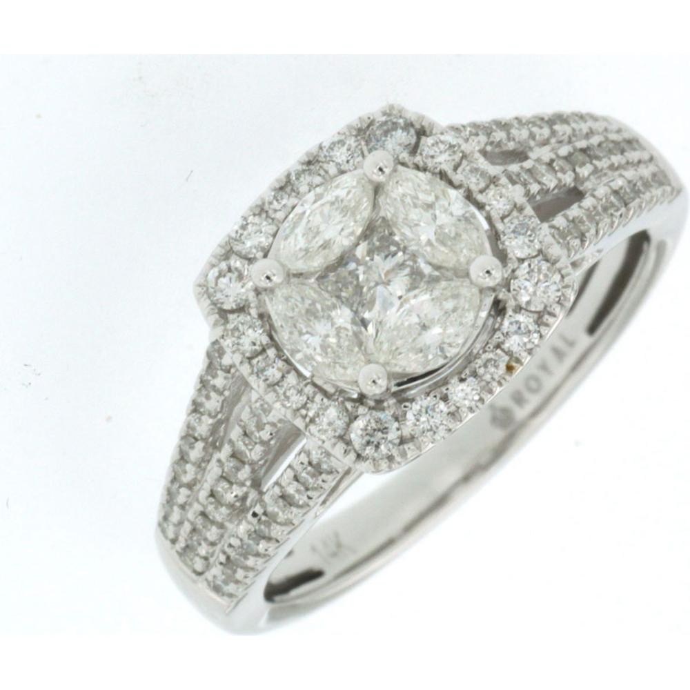Royal 14K White Gold 1.00 Carat Diamond Engagement Ring
