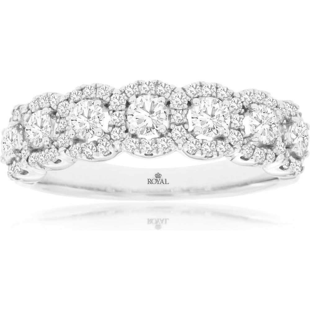 Royal 14K White Gold 1.00 Carat Diamond Wedding Band