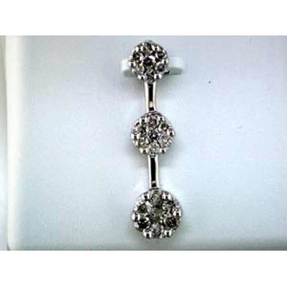 Royal 14K White Gold 1.00 Carat Round Diamond Pendant