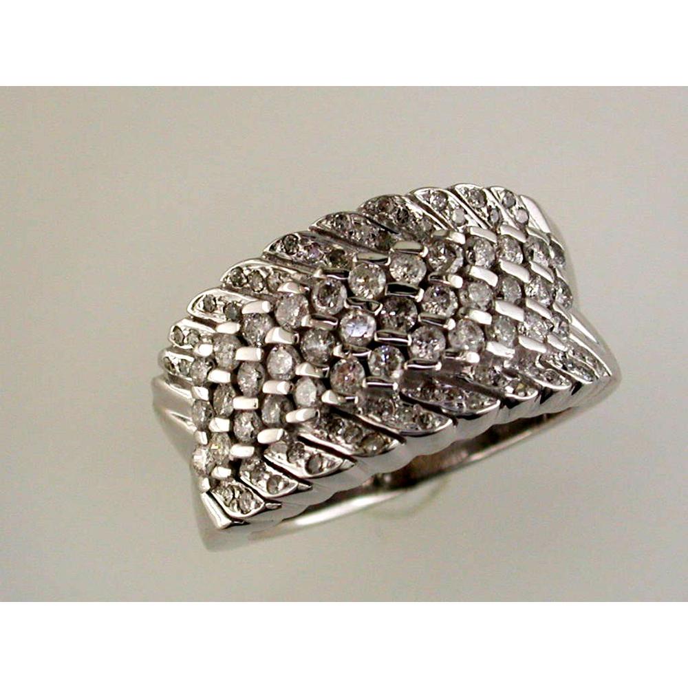 Royal 14K White Gold 1.00 Carat Round Diamond Ring