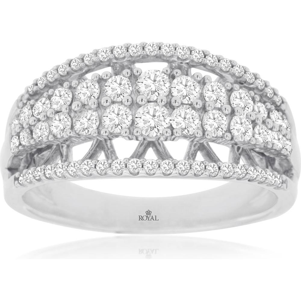 Royal 14K White Gold 1.00 Carat Round Diamond Ring