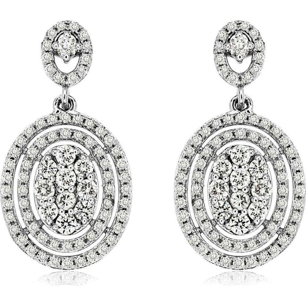 Royal 14K White Gold 1.00 Carat Round Diamond Stud Earrings