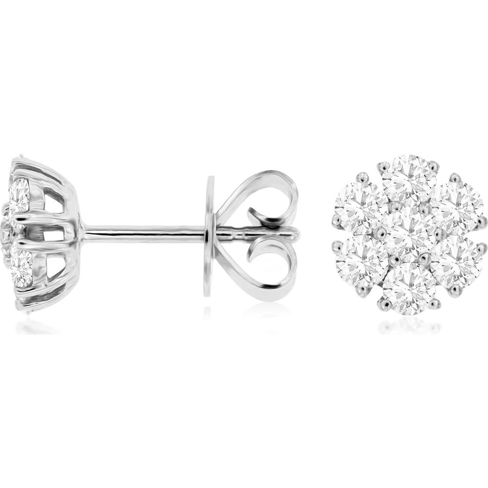 Royal 14K White Gold 1.05 Carat Diamond Earrings
