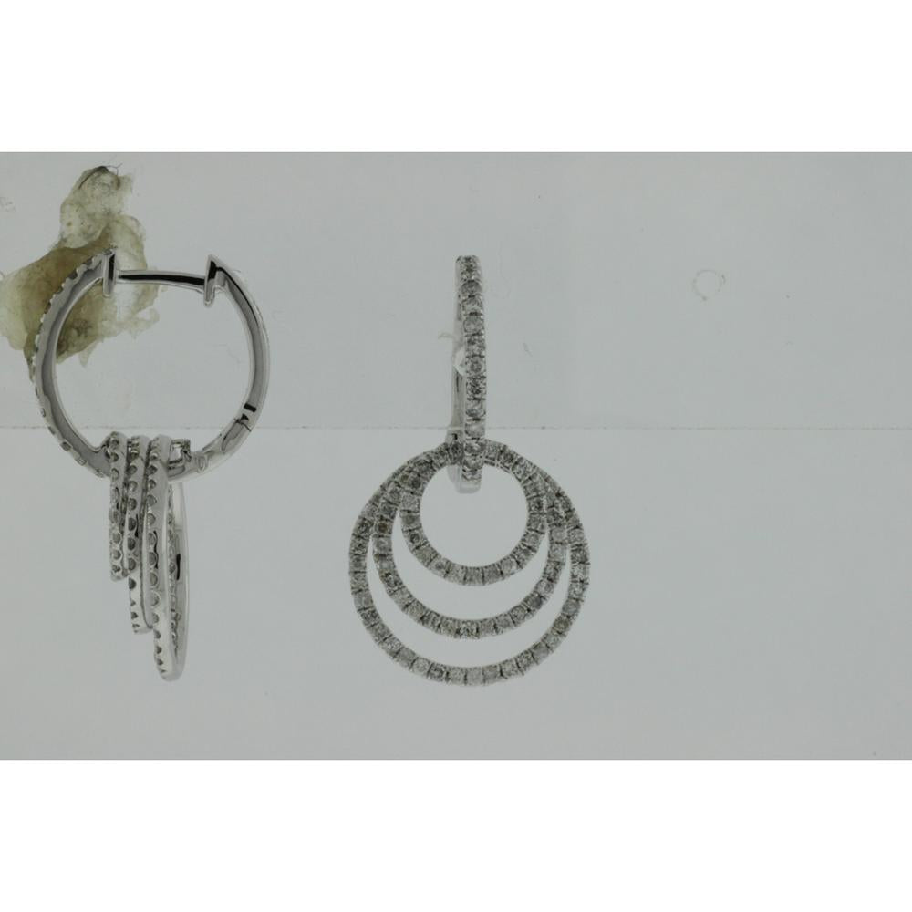 Royal 14K White Gold 1.05 Carat Round Diamond Earrings