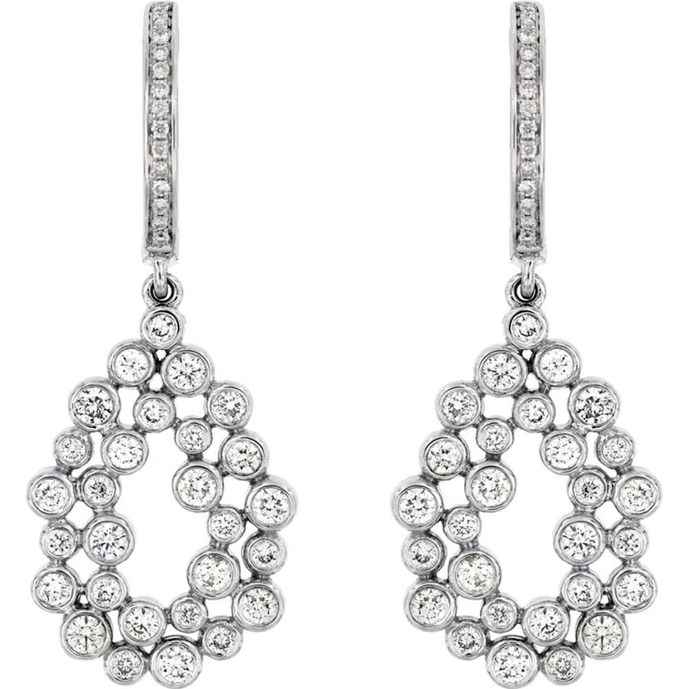 Royal 14K White Gold 1.07 Carat Diamond Whisper Earrings