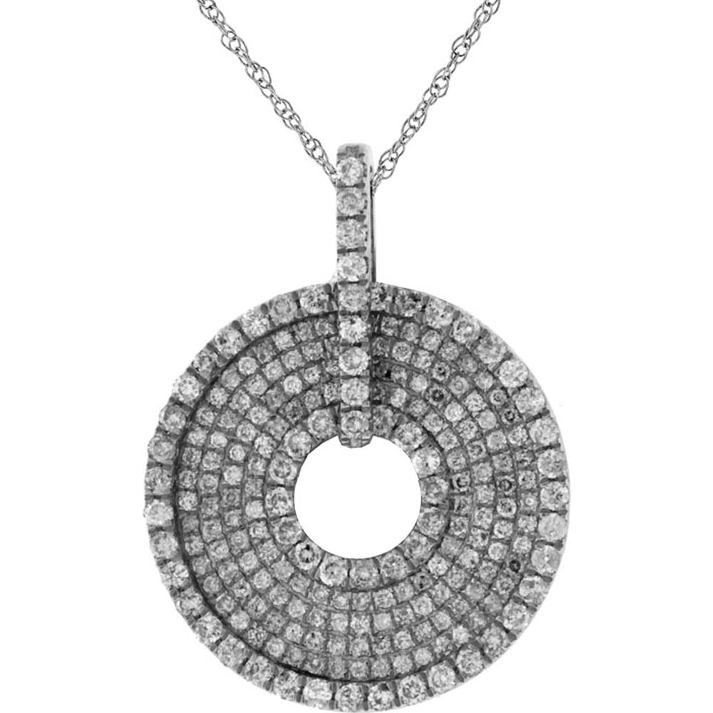 Royal 14K White Gold 1.08 Carat Round Diamond Pendant