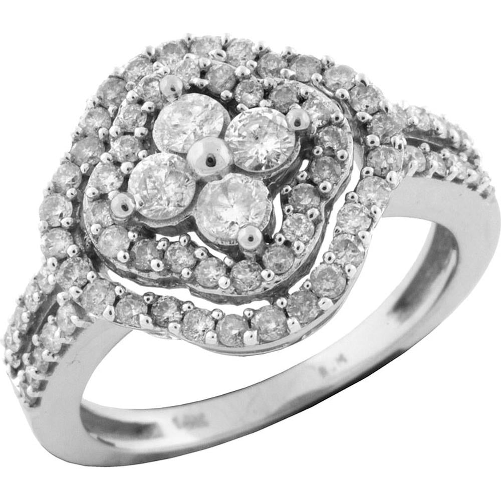 Royal 14K White Gold 1.10 Carat Round Diamond Ring