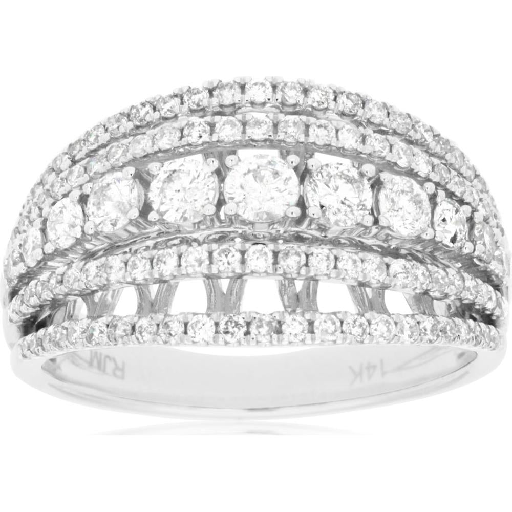 Royal 14K White Gold 1.25 Carat Diamond Wedding Band