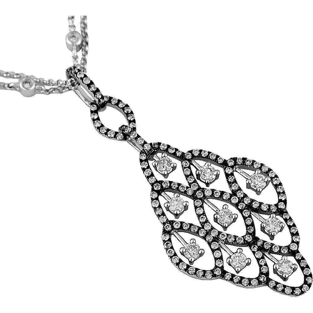 Royal 14K White Gold 1.30 Carat Round Diamond Pendant