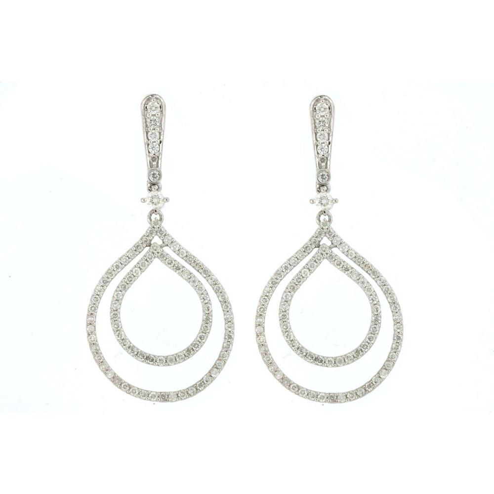 Royal 14K White Gold 1.32 Carat Diamond Sparkle Earrings