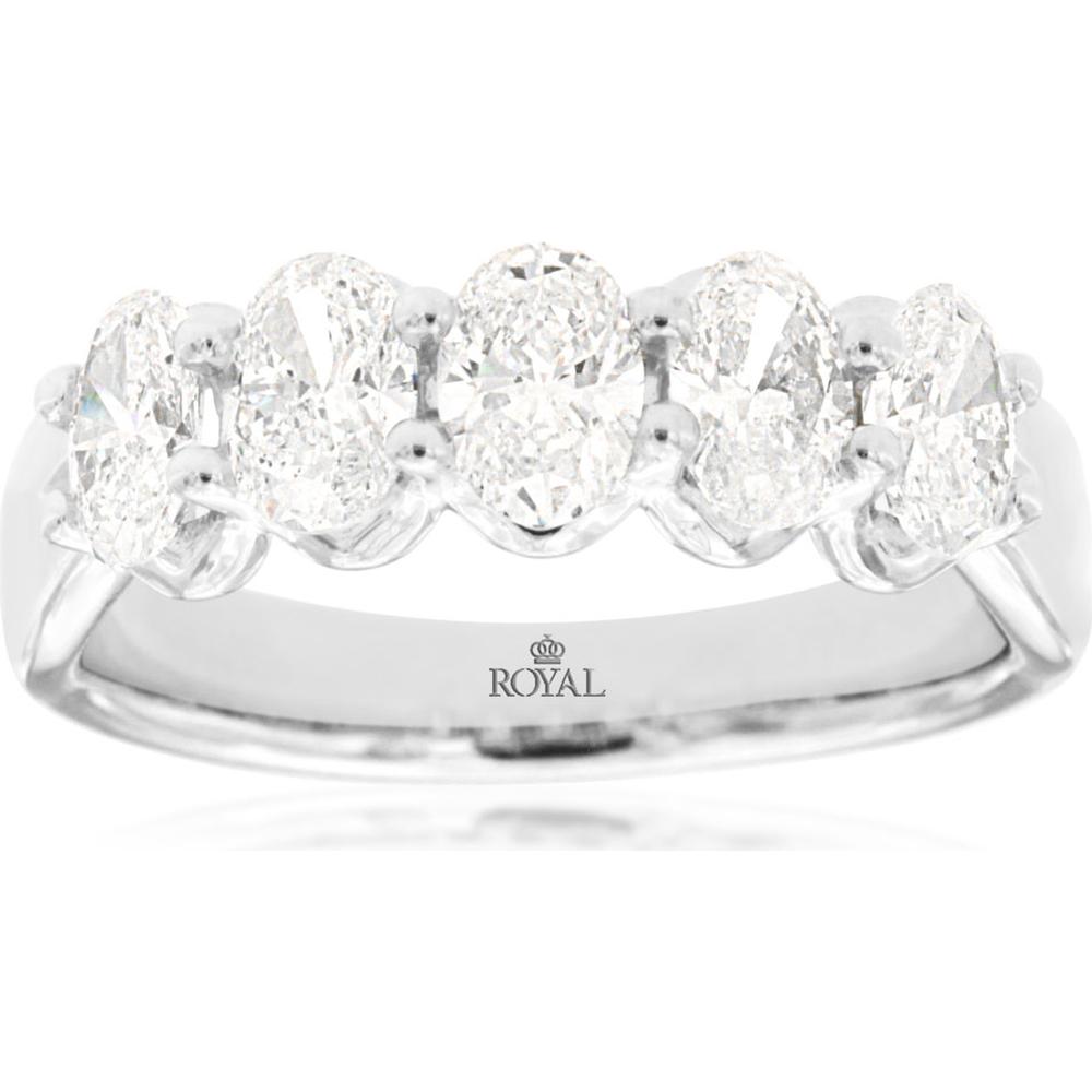 Royal 14K White Gold 1.55 Carat Diamond Wedding Band - A Symbol of Eternal Elegance