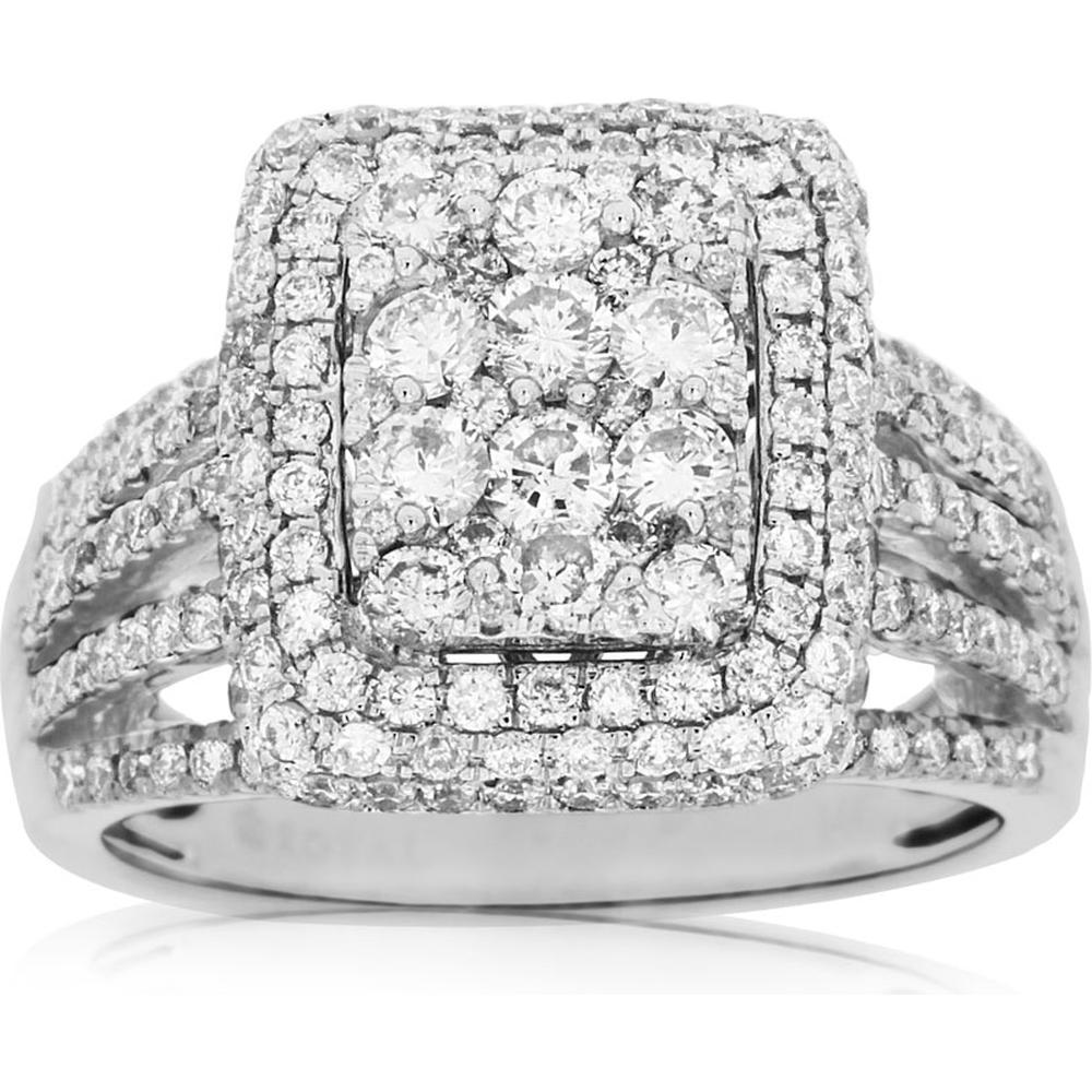 Royal 14K White Gold 1.85 Carat Diamond Solitaire Engagement Ring