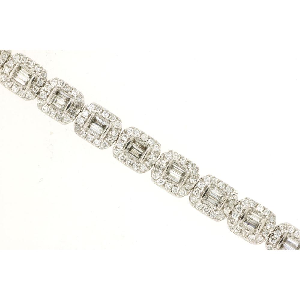 Royal 14K White Gold 1.95 Carat Diamond Bracelet