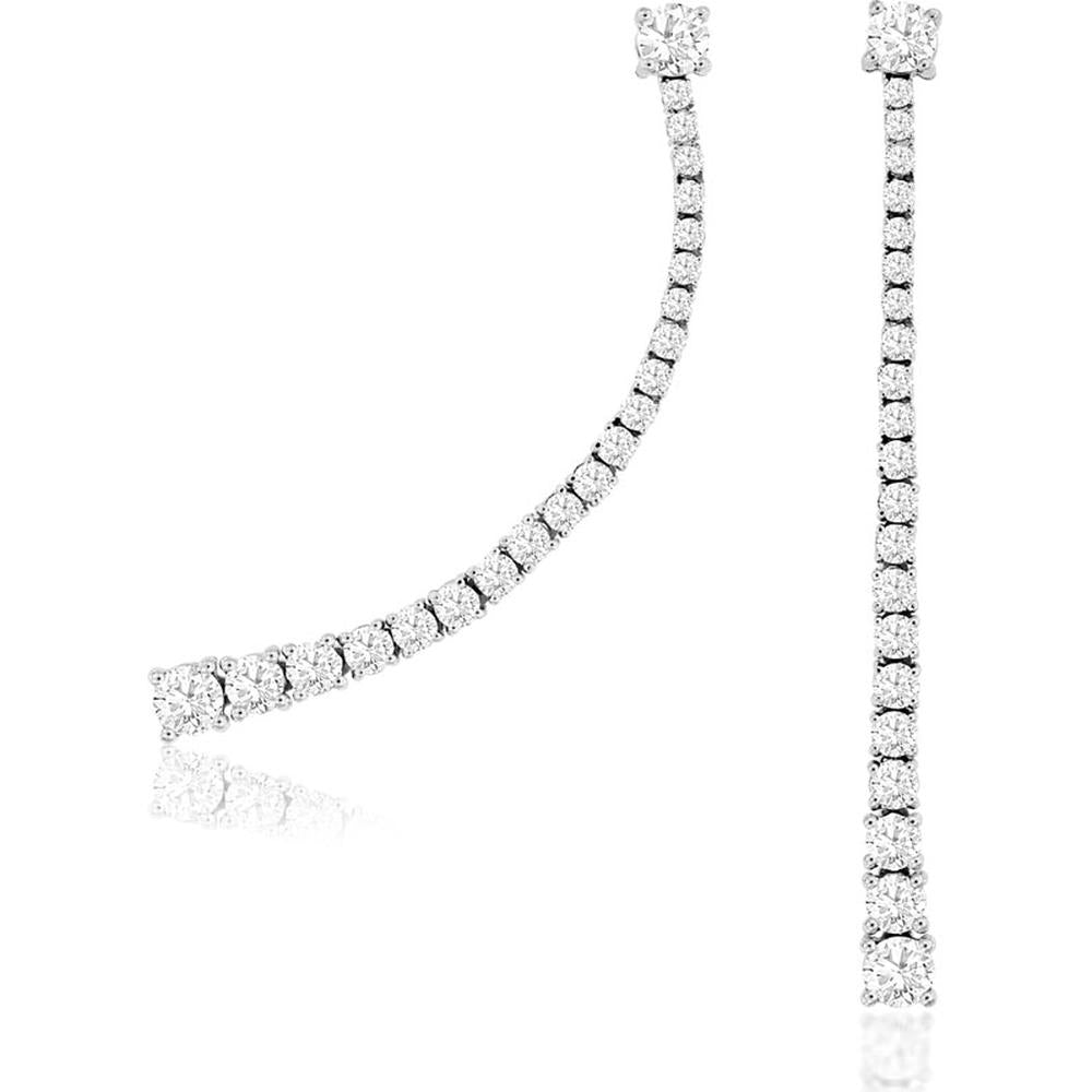 Royal 14K White Gold 2.00 Carat Diamond Stud Earrings