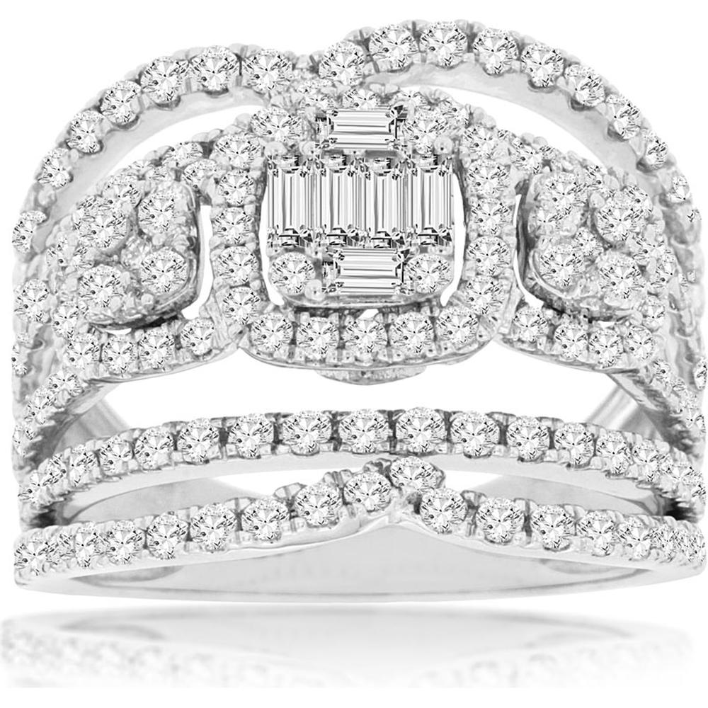 Royal 14K White Gold 2.00 Carat Ladies Diamond Ring