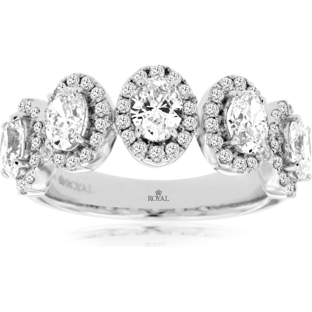 Royal 14K White Gold 2 Carat Diamond Wedding Band