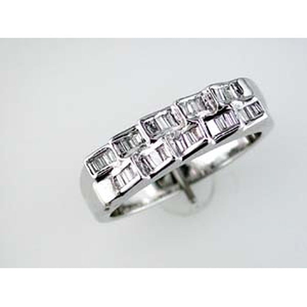 Royal 14K White Gold Baguette Diamond Ring - 0.42 Carat Total Diamond Weight