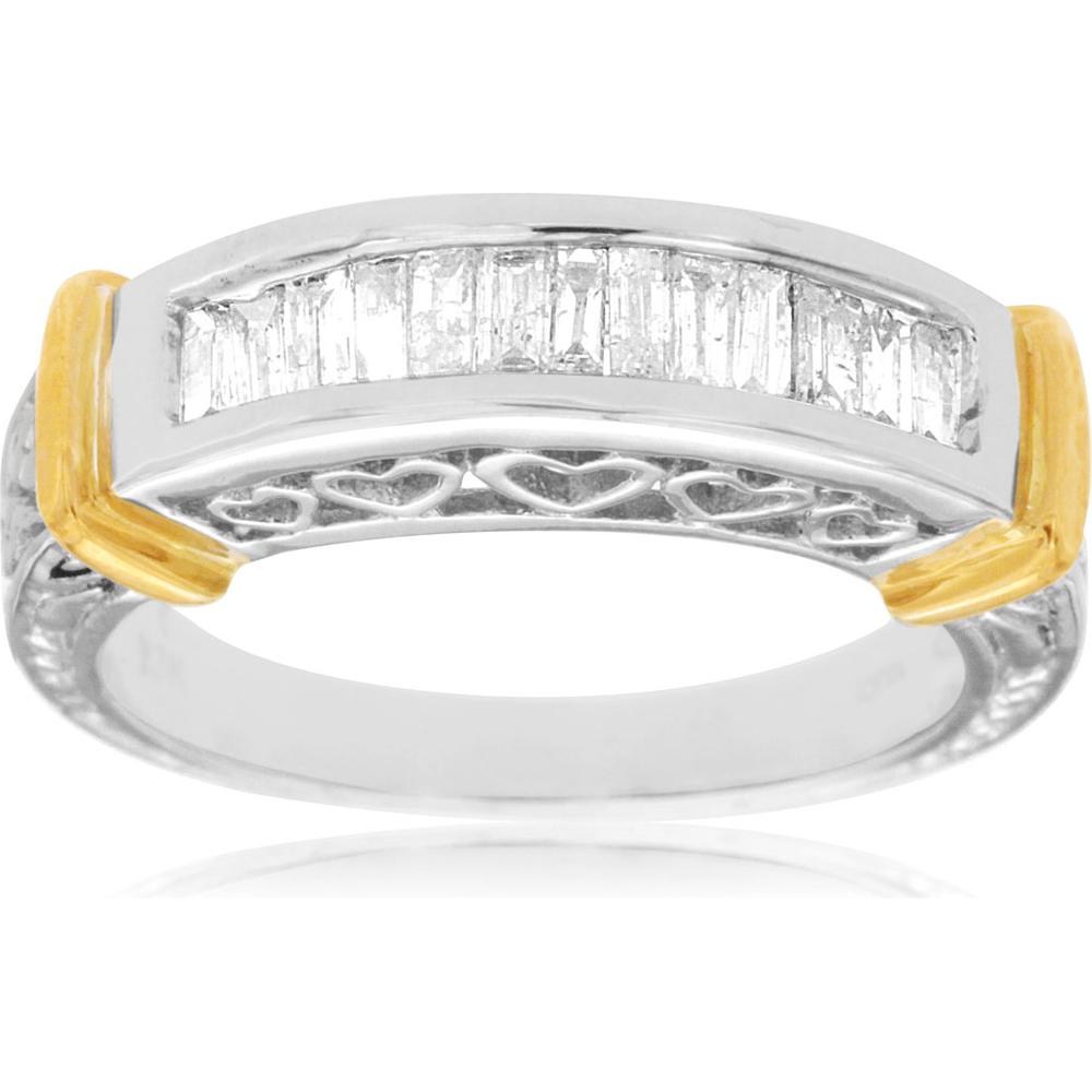 Royal 14K White Gold Baguette Diamond Ring - 0.50 Carat