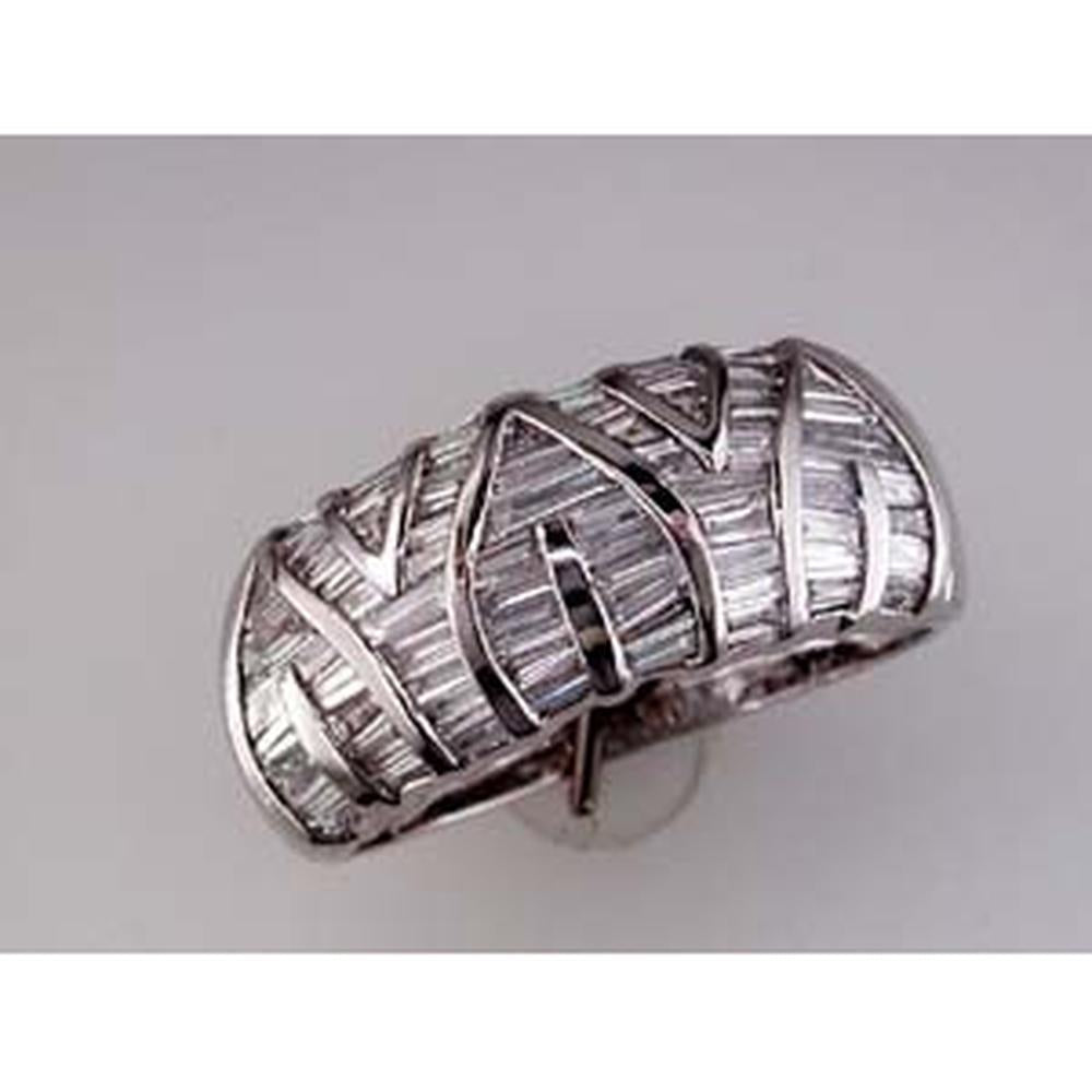 Royal 14K White Gold Baguette Diamond Wedding Ring - 1.46 Carat Total Diamond Weight