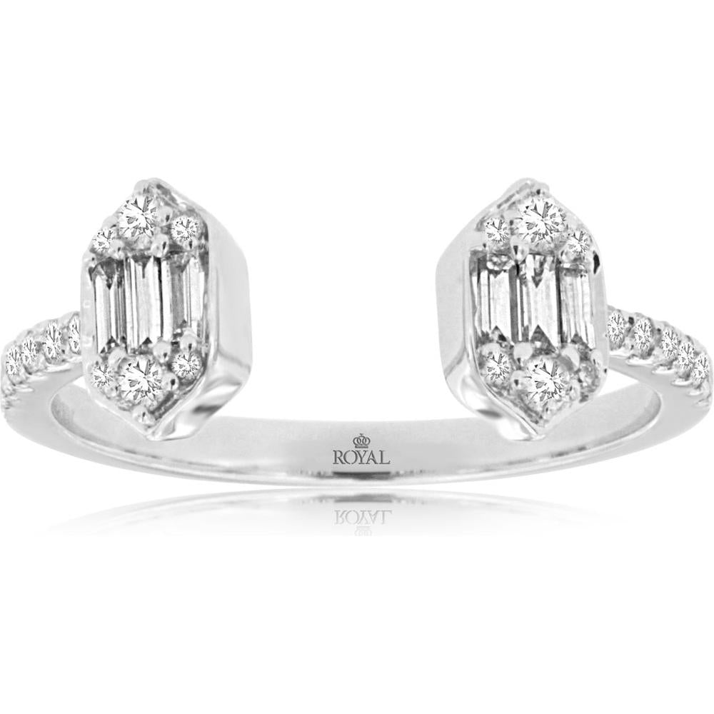 Royal 14K White Gold Celestial Diamond Ring - 0.39 Carat Total Diamond Weight