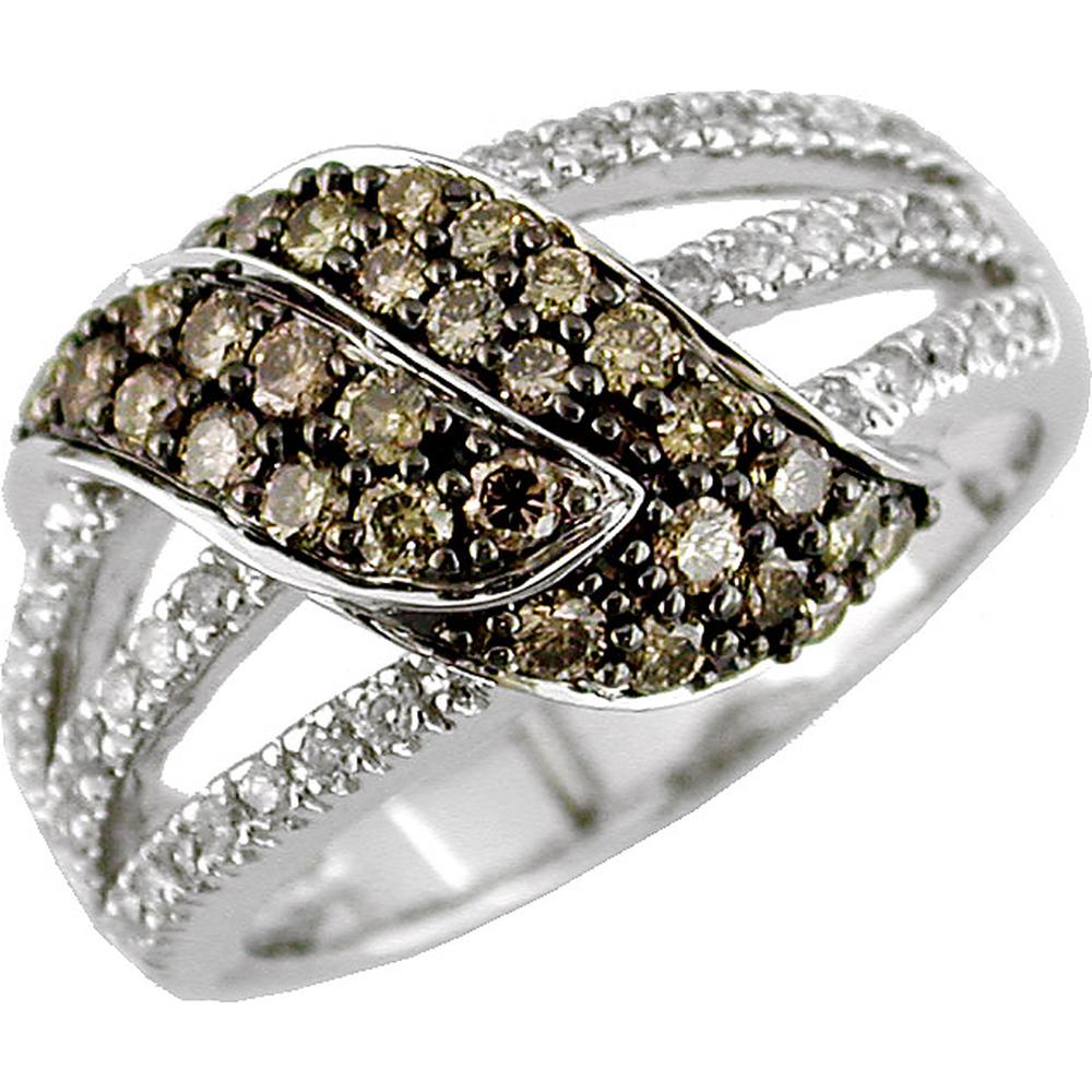 Royal 14K White Gold Diamond & Mocha Diamond Contrasting Ring