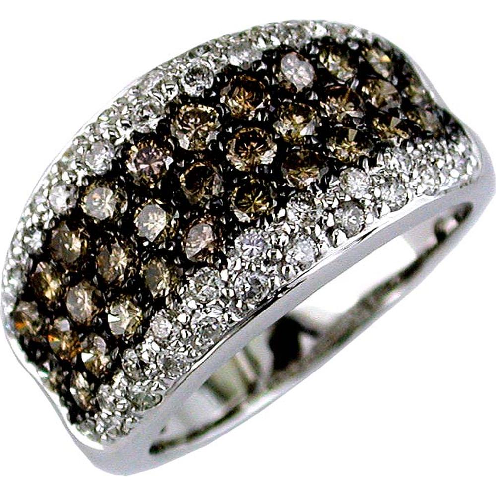 Royal 14K White Gold Diamond & Mocha Diamond Ring - 0.55 Carat Total Diamond Weight