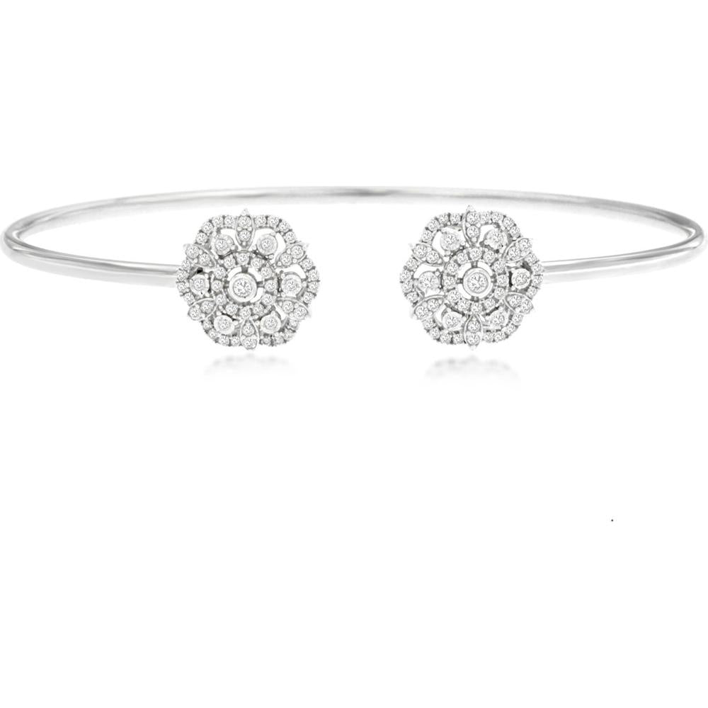 Royal 14K White Gold Diamond Bangle - 0.50 Carat Total Diamond Weight