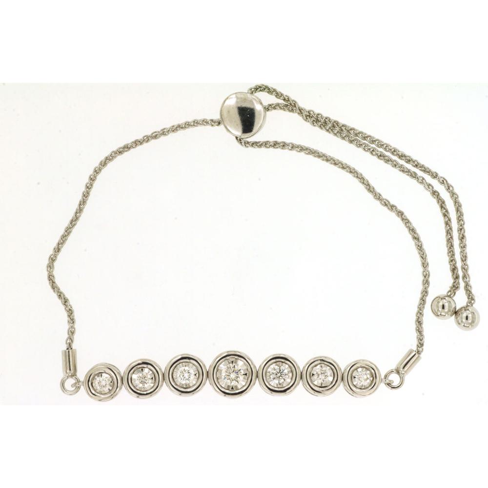 Royal 14K White Gold Diamond Bolo Bracelet - 0.50 Carat Total Diamond Weight