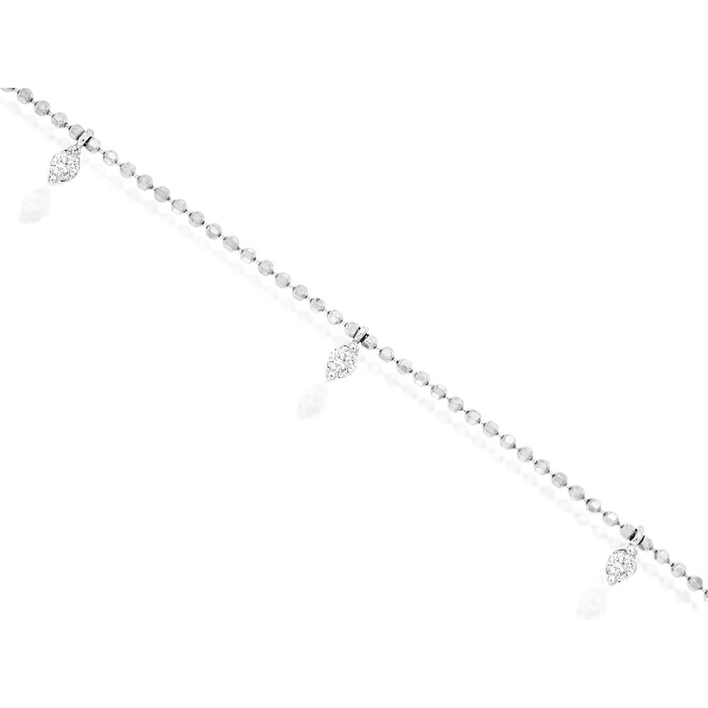 Royal 14K White Gold Diamond Bracelet - 0.20 Carat Total Diamond Weight