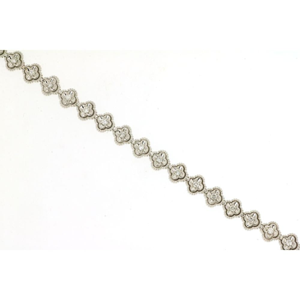 Royal 14K White Gold Diamond Bracelet - 0.50 Carat Total Diamond Weight