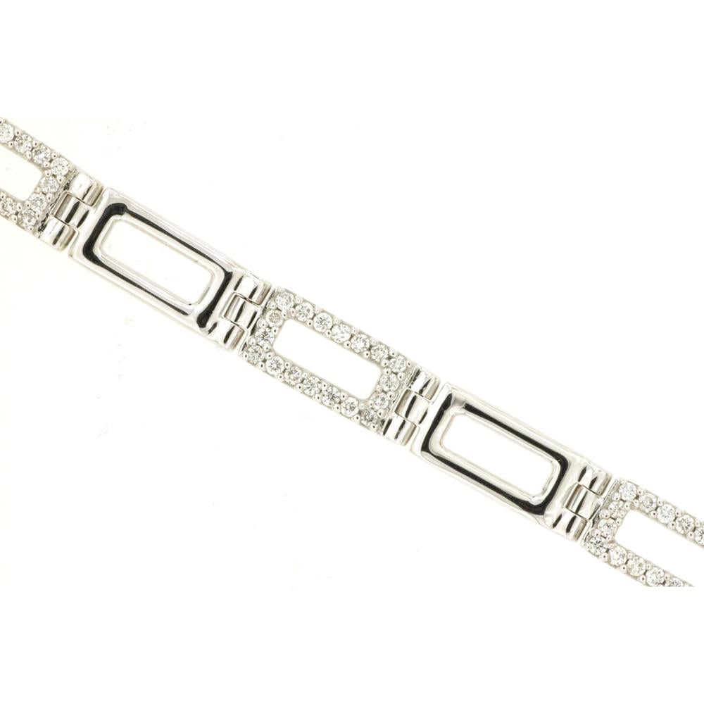 Royal 14K White Gold Diamond Bracelet - 1.07 Carat Total Diamond Weight