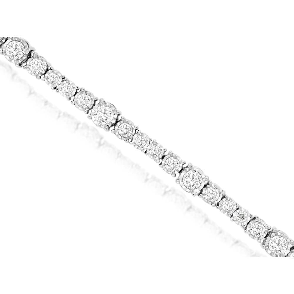 Royal 14K White Gold Diamond Bracelet - 2.00 Carat Total Weight