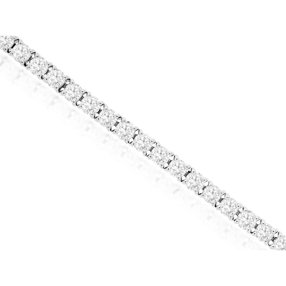 Royal 14K White Gold Diamond Bracelet - 4.00 Carat Total Diamond Weight