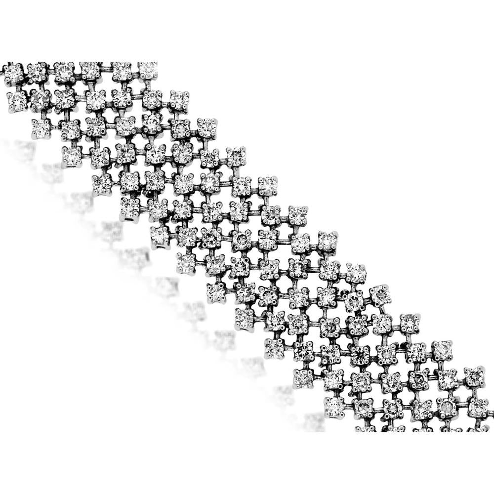 Royal 14K White Gold Diamond Bracelet - 4.75 Carat Total Diamond Weight