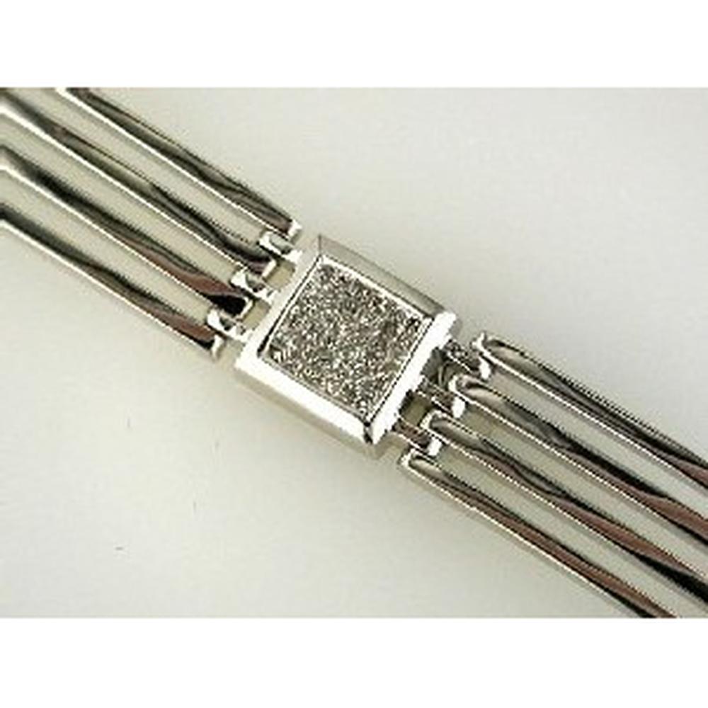 Royal 14K White Gold Diamond Bracelet with 2.00 Carats Round Diamonds