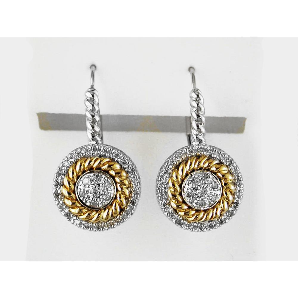 Royal 14K White Gold Diamond Earrings - 0.27 Carat Total Diamond Weight