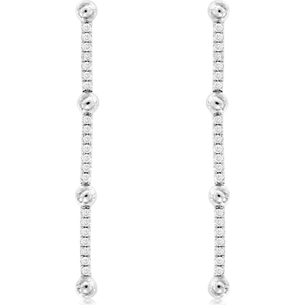 Royal 14K White Gold Diamond Earrings - 0.29 Carat Total Diamond Weight