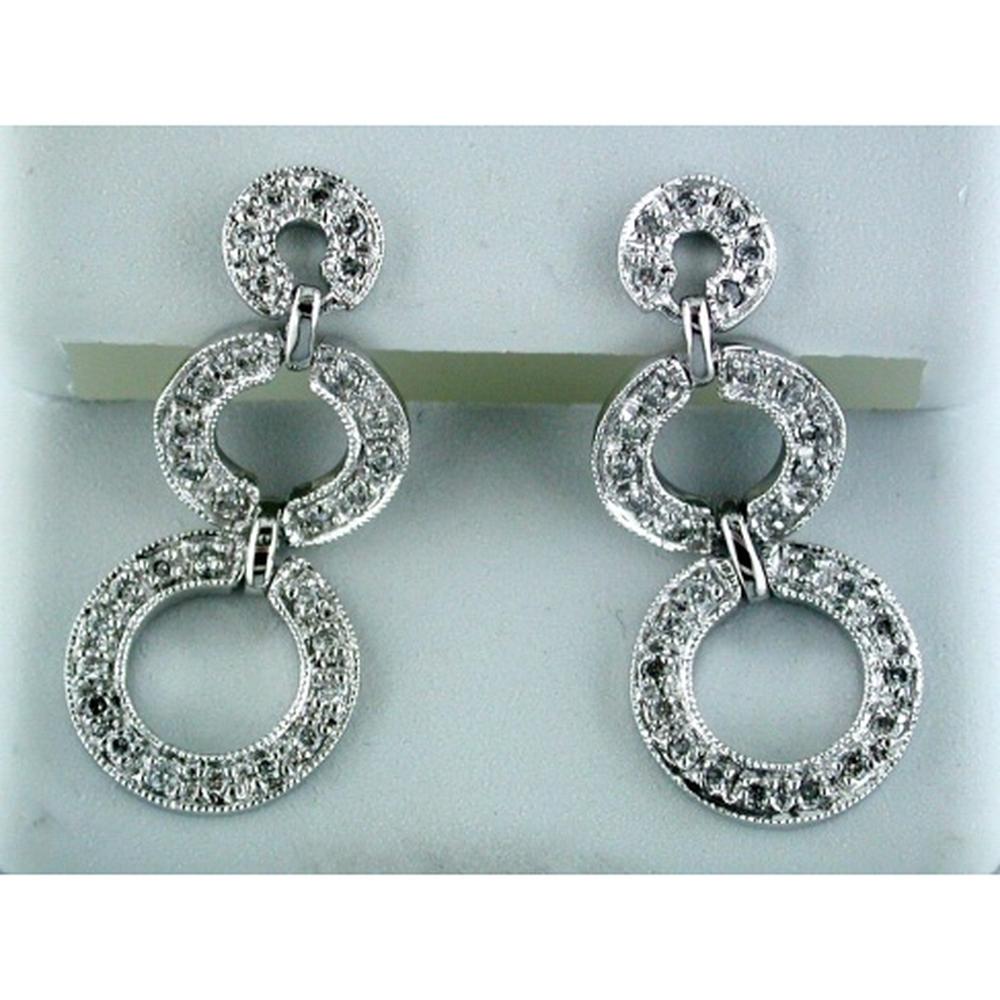 Royal 14K White Gold Diamond Earrings - 0.50 Carat Oval Diamond - Radiant Brilliance