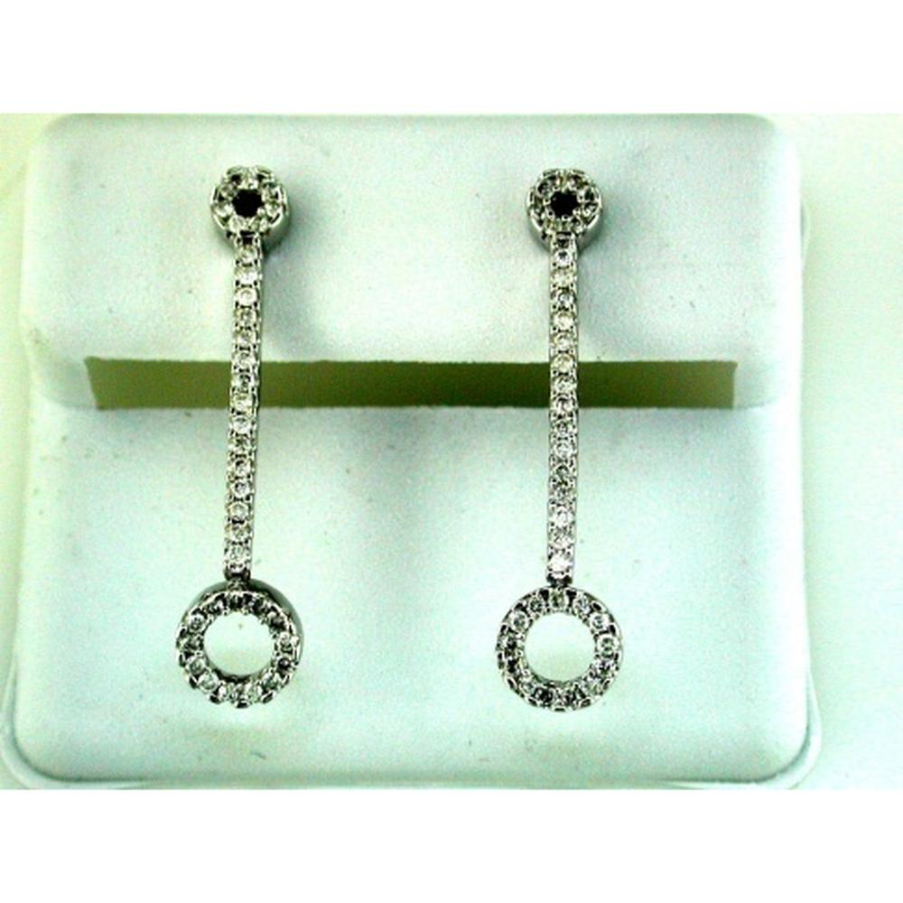Royal 14K White Gold Diamond Earrings - 0.50 Carat Oval Diamond Sparkle