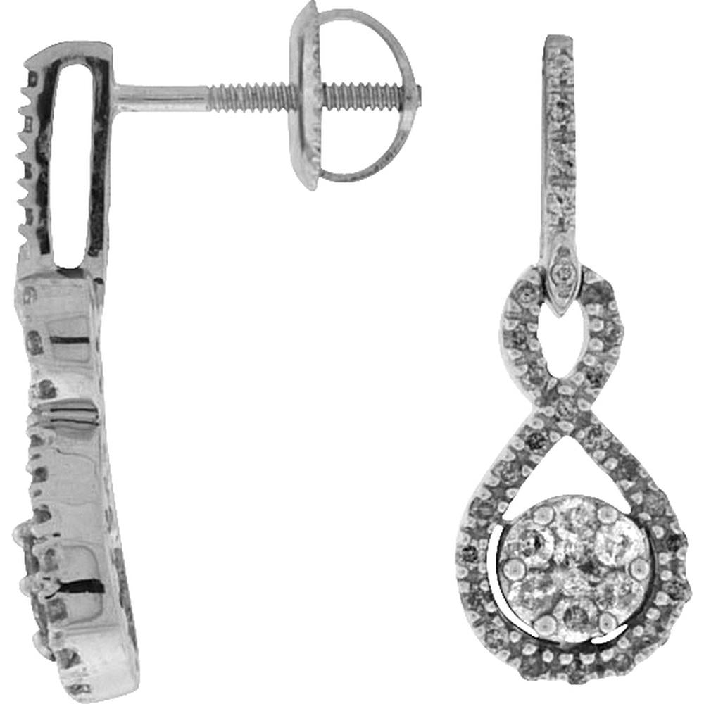 Royal 14K White Gold Diamond Earrings - 0.50 Carat Total Weight