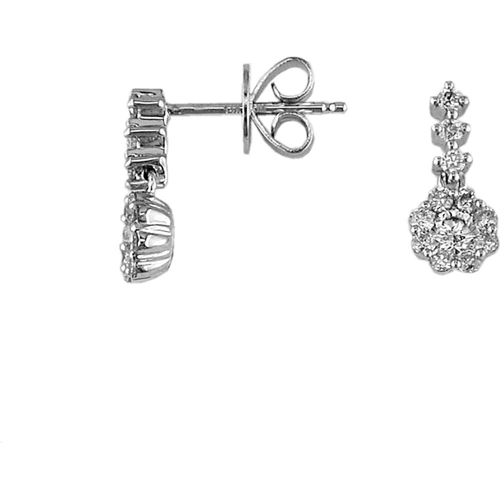 Royal 14K White Gold Diamond Earrings - 0.55 Carat Total Weight