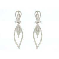 Royal 14K White Gold Diamond Earrings - 0.60 Carat Total Diamond Weight