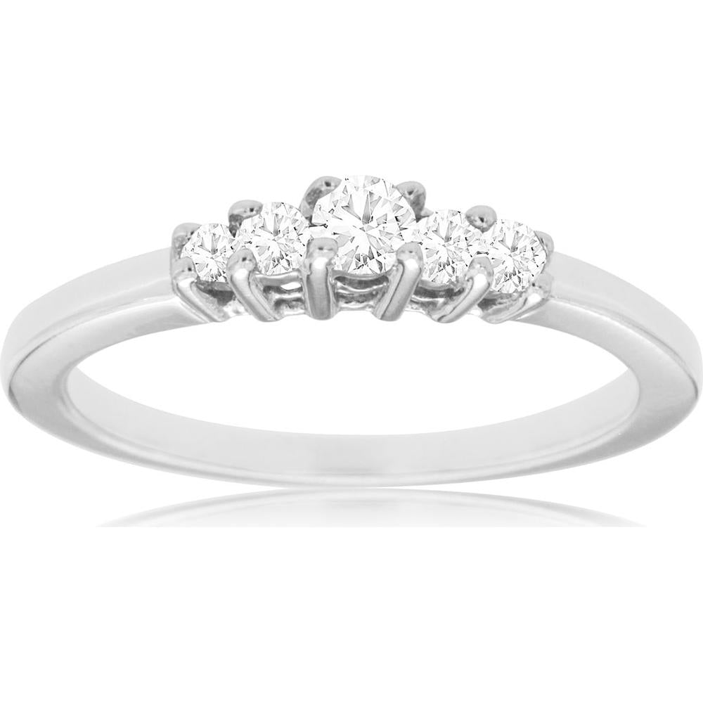 Royal 14K White Gold Diamond Engagement Band - 0.25 Carat Total Diamond Weight